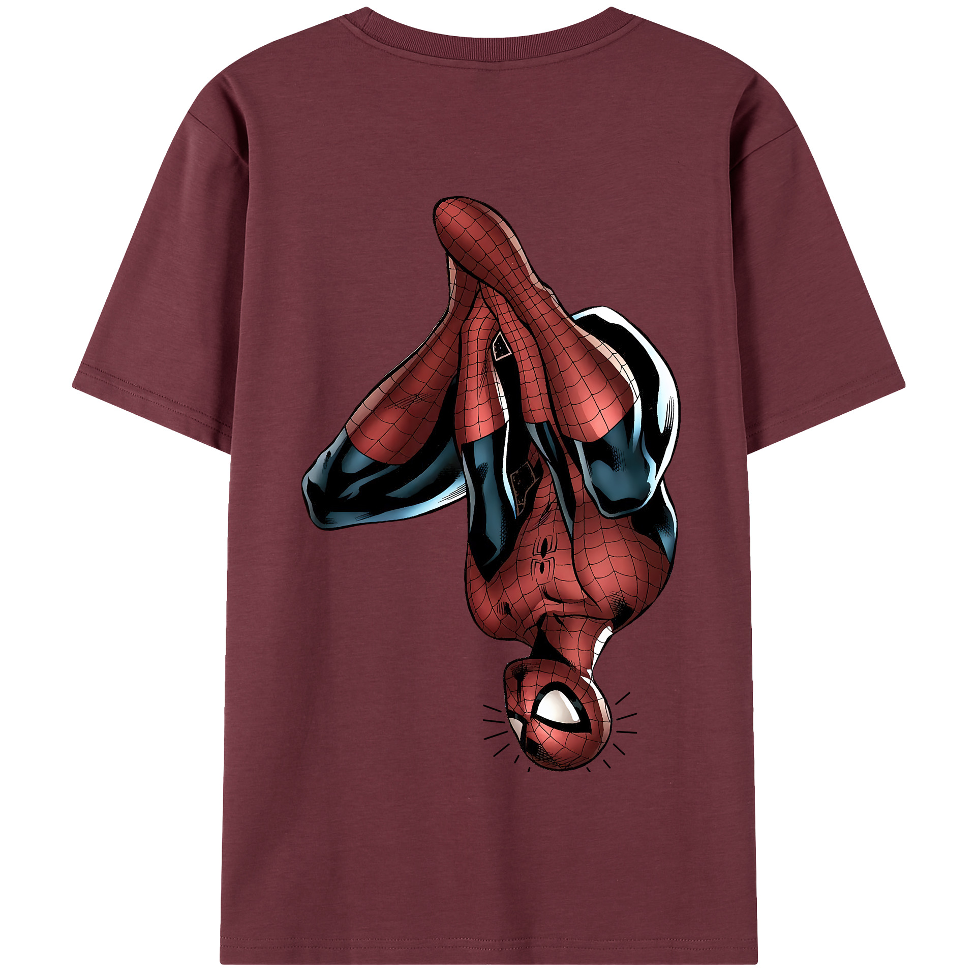 （画像用） Spider Man スパイダーマン 綿100％半袖Tシャツ（背面プリント）